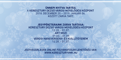 Karcsonyi nyitvatarts