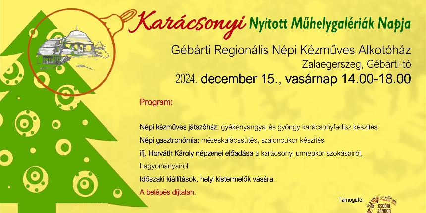 Karcsonyi Nyitott Mhelygalrik Napja
